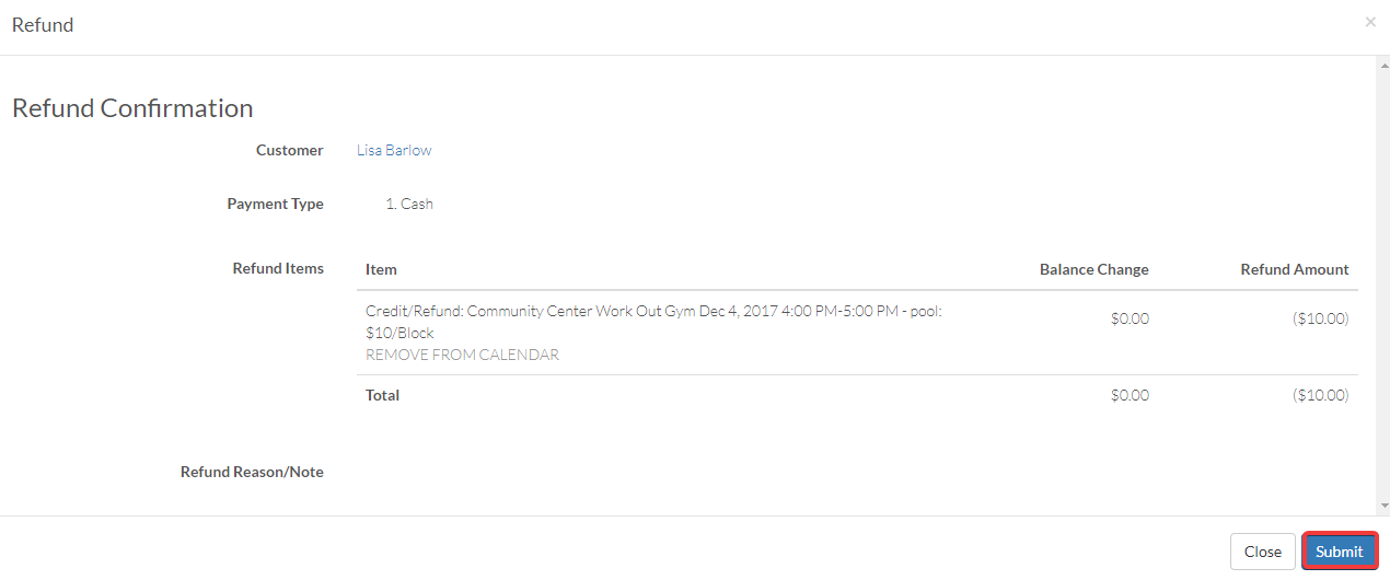 Refund A Reservation – CivicRec Help Center