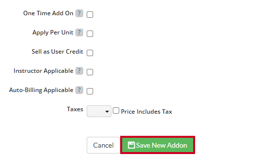 Save New Add on
