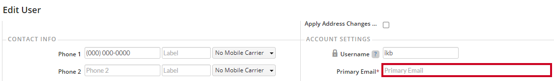 primary email