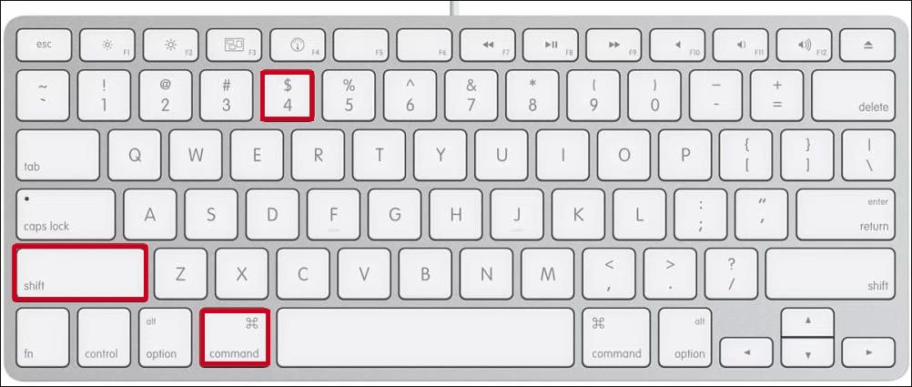 MAC keyboard shift command 4