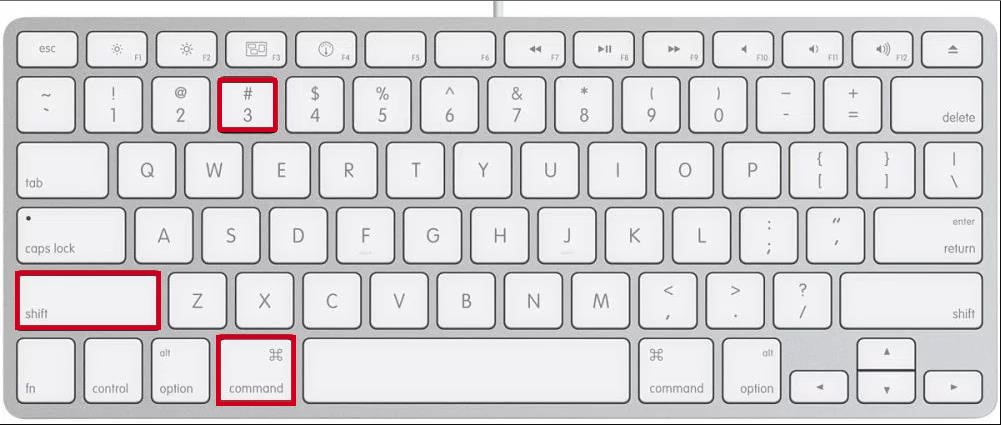 MAC keyboard shift command 3