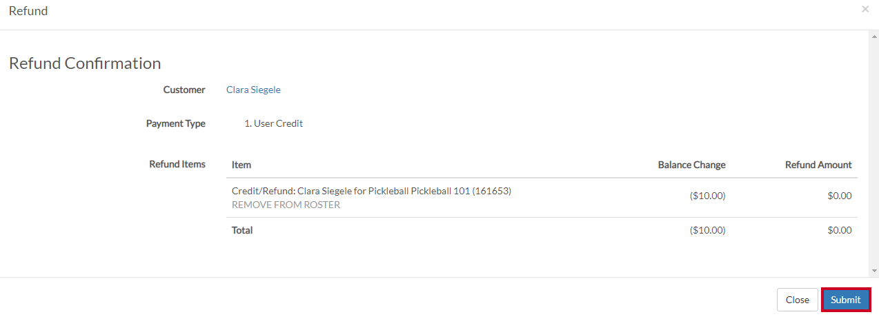 submit refund