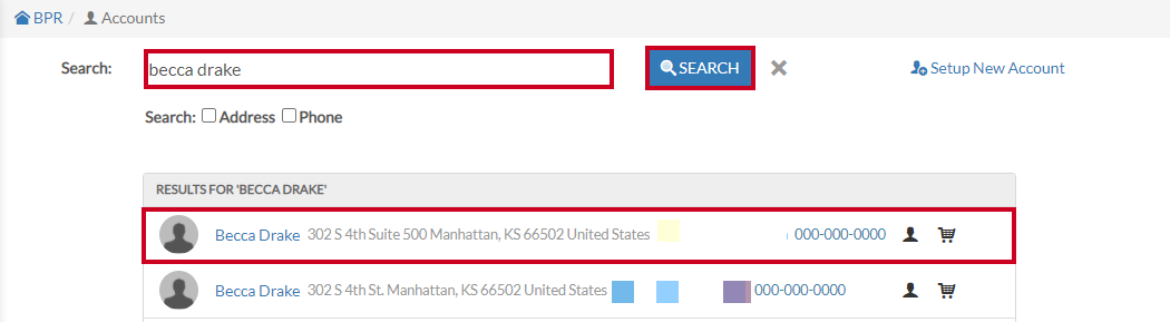 select user account