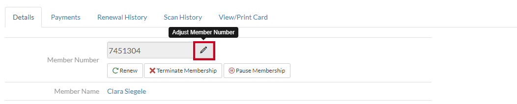 adjust member number