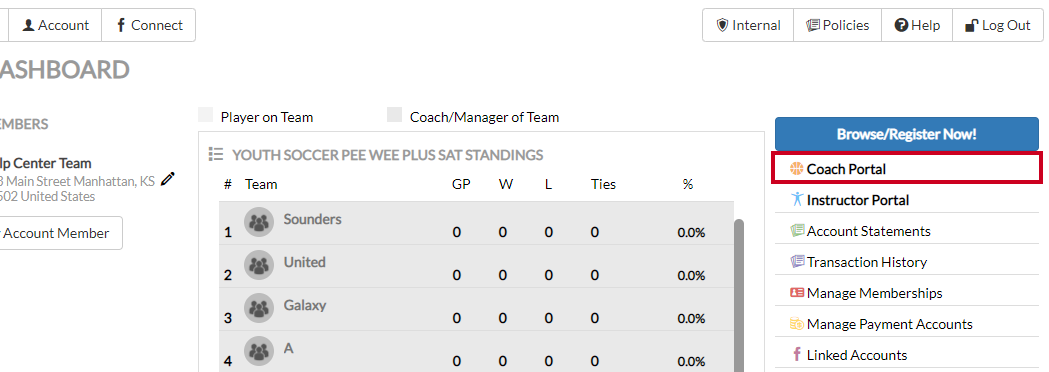 coach portal