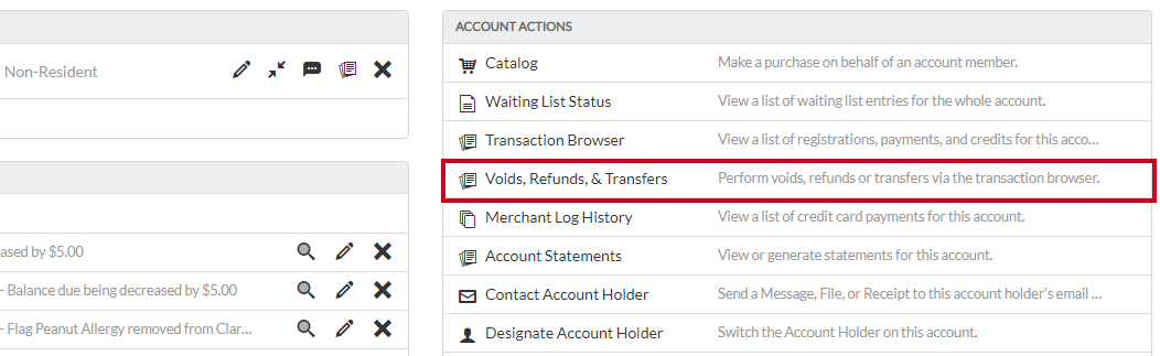 voids refunds transfers