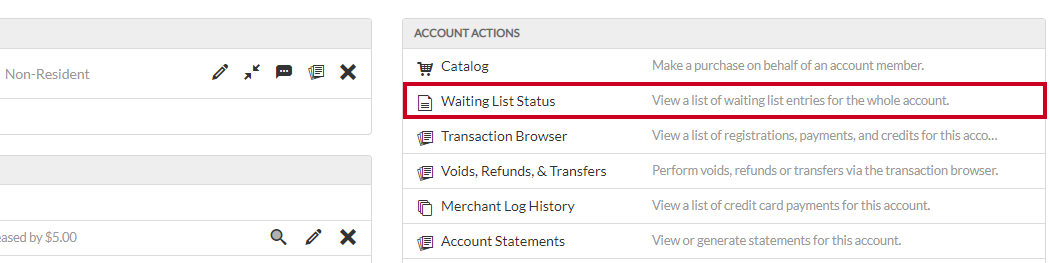 waiting list status