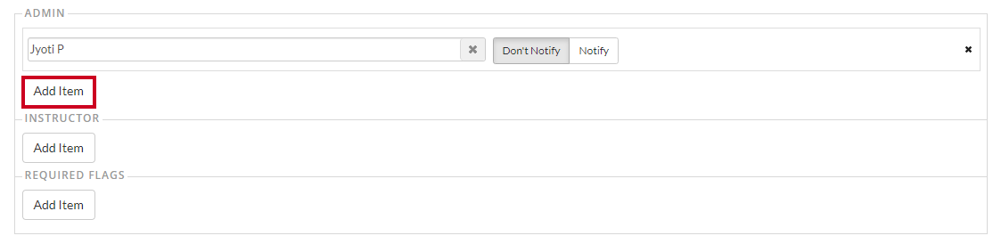 add item admin