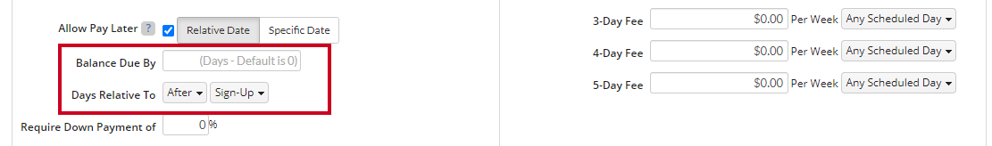 balance due relative date