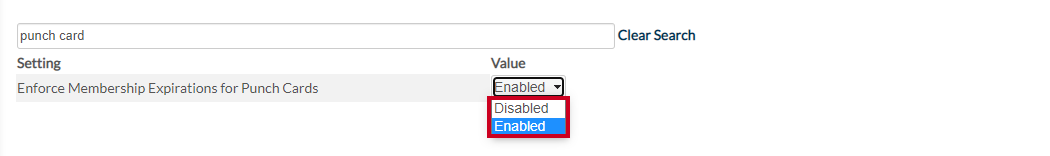 enable or disable