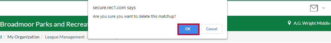 ok to delete matchup