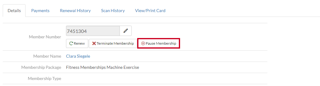 pause membership