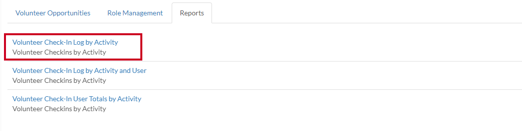 select report