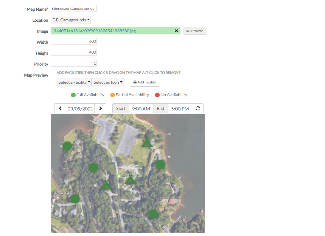 edit facility map fields