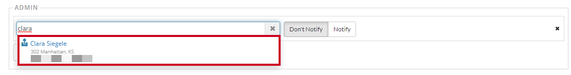 select admin user