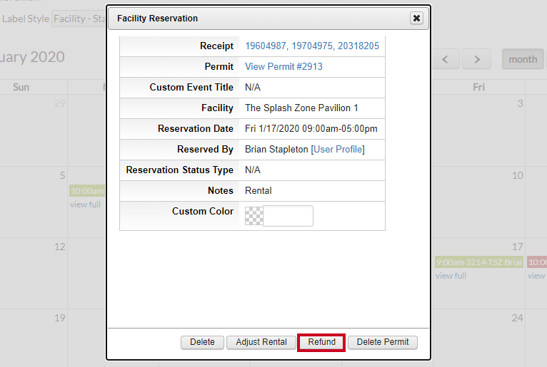 refund reservation