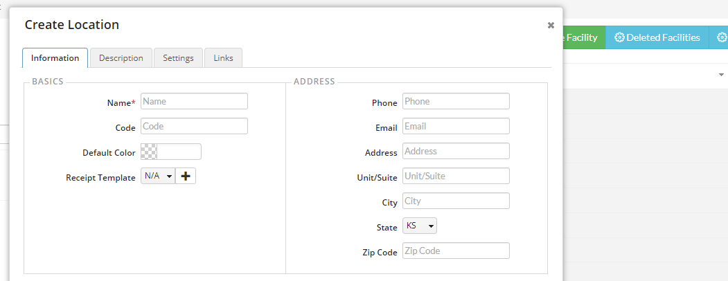 information tab
