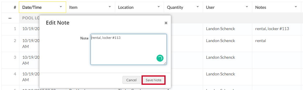 save note