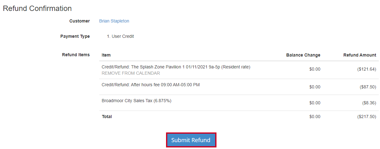 submit refund