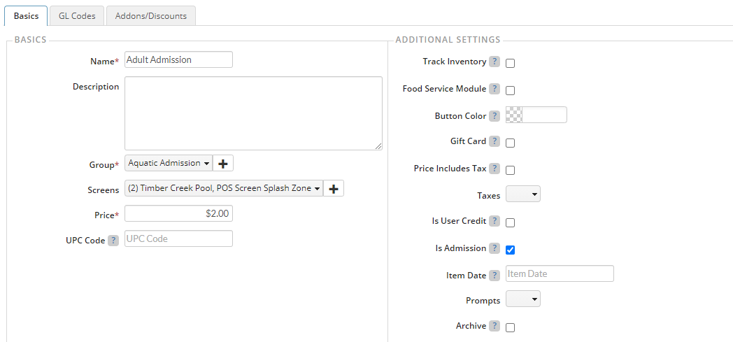 edit pos item fields