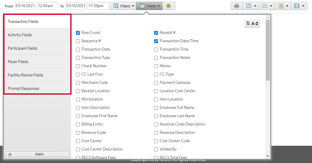 field categories