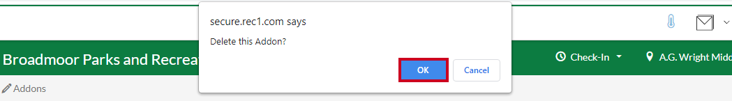 ok delete addon