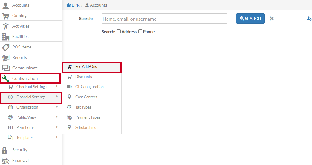 fee addons