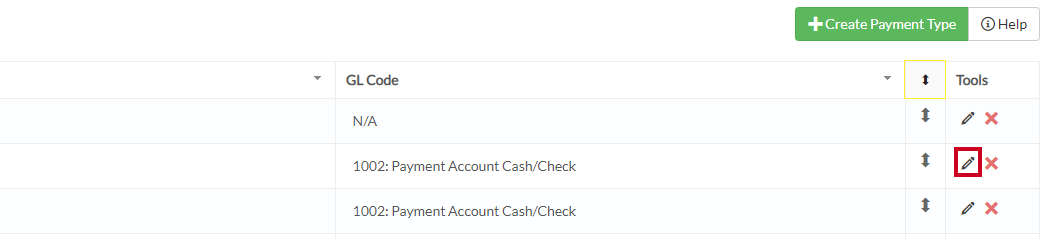 edit payment type