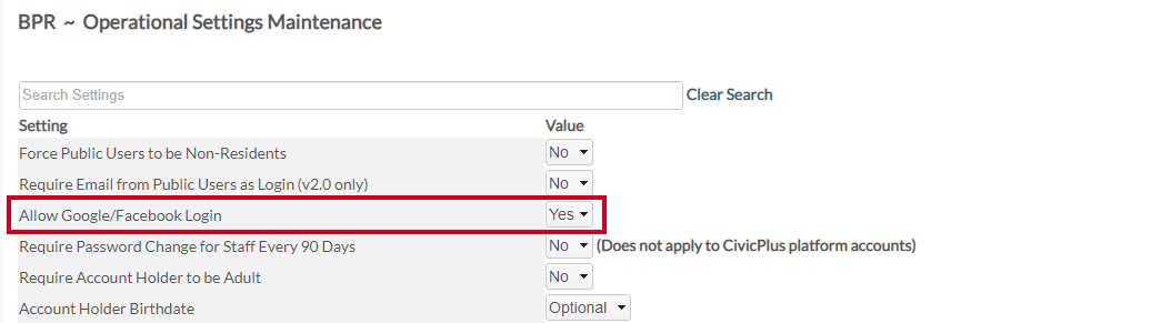 allow google login