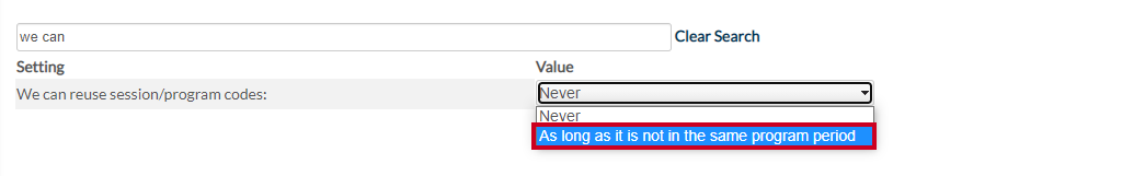 as long as it is not the same program