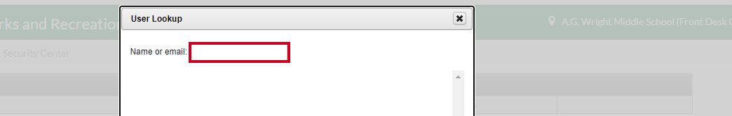 name or email