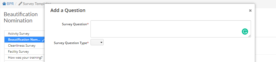 add question fields