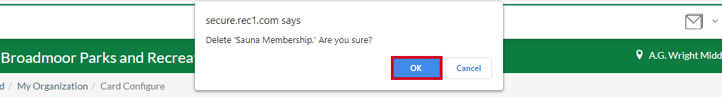 ok delete card
