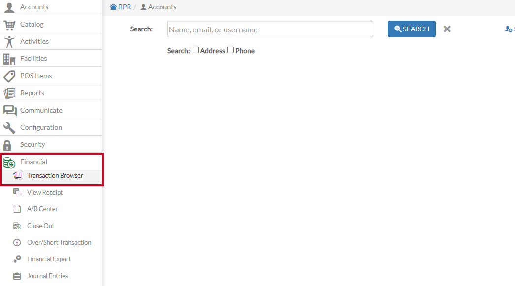 transaction browser