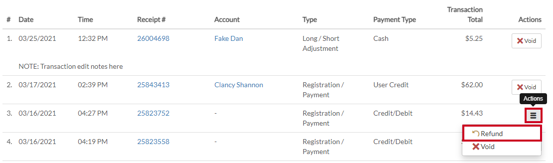 actions - refund
