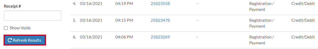 refresh results