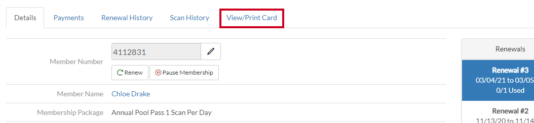 view print card