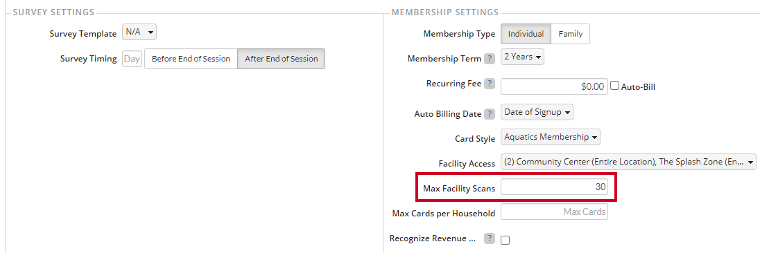 max facility scans