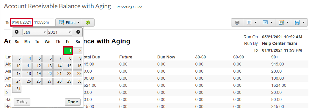 to date
