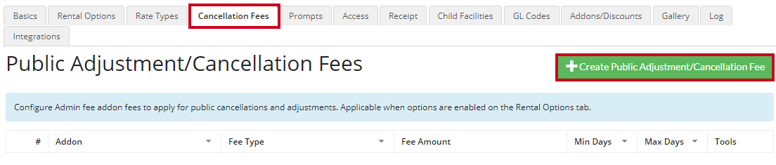 cancellation fees