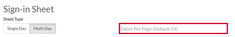 dates per page