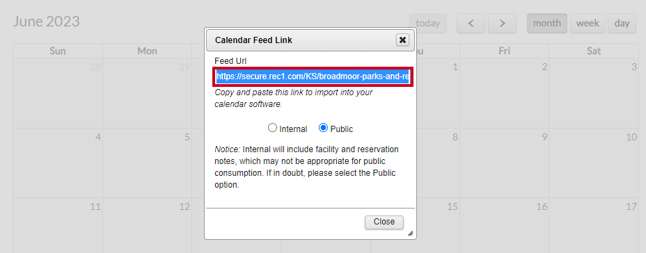Feed URL field.