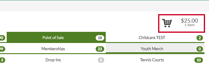 Select the Cart Icon