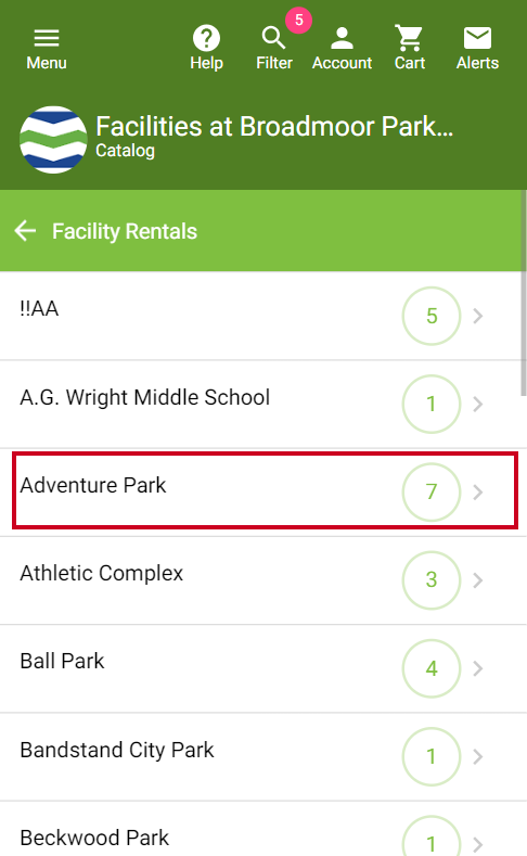 Rec Mobile View Facility Rental option.png