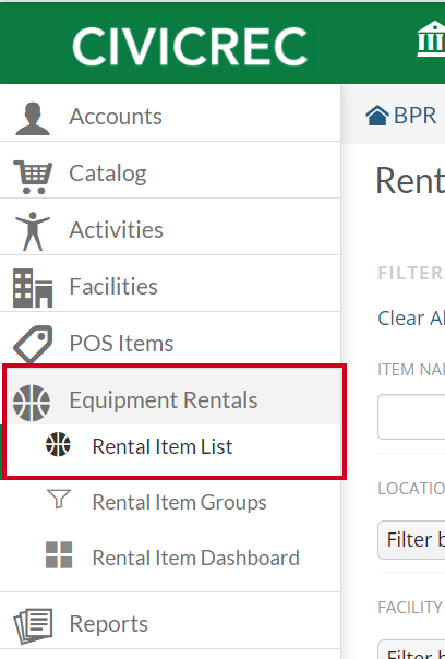 Rec Equipment Rentals Tab Rental Item List.png