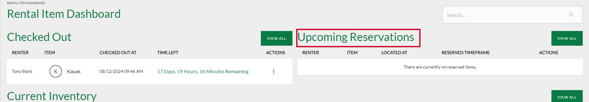 Rec Rental Item Dashboard Upcoming Reservations.png