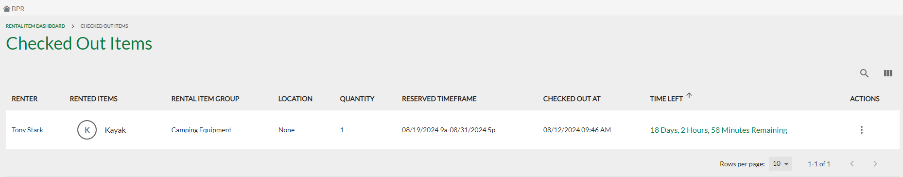 Rec Equipment Rental Dashboard View Checked Out Items.png