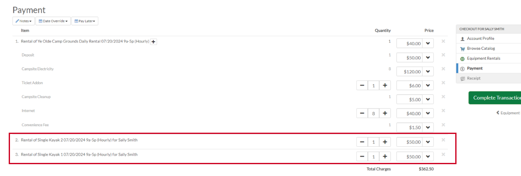 Rec Checkout Payment Equipment Line Items.png