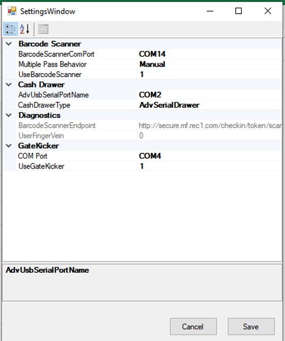 instant scan configuration settings