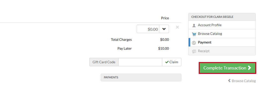 complete transaction
